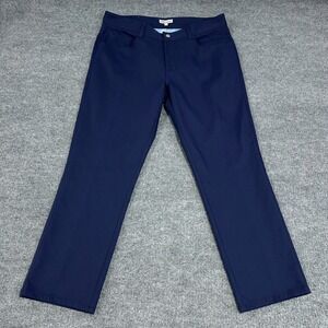 Peter Millar Golf Pant Men 35x28 Navy Blue EB66 Performance Tech Chino Stretch